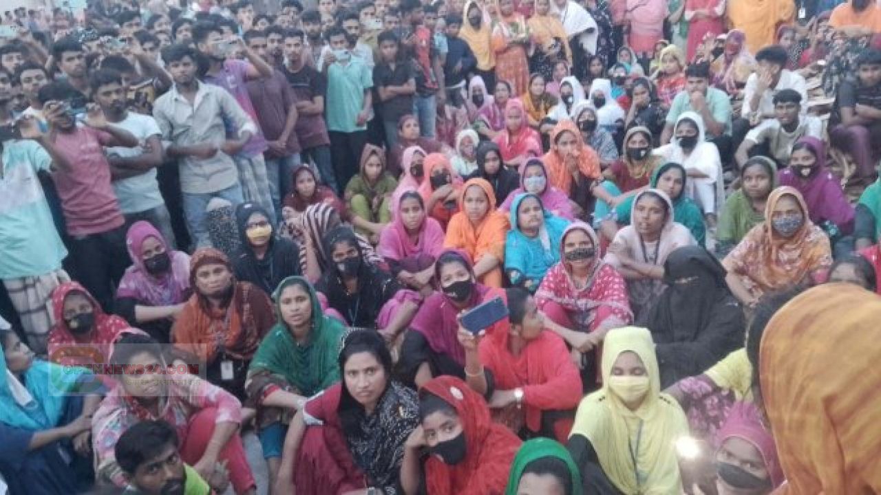 গাজীপুরের কারখানায় শ্রমিক নির্যাতনের অভিযোগ, মহাসড়ক অবরোধ, কারখানা বন্ধ