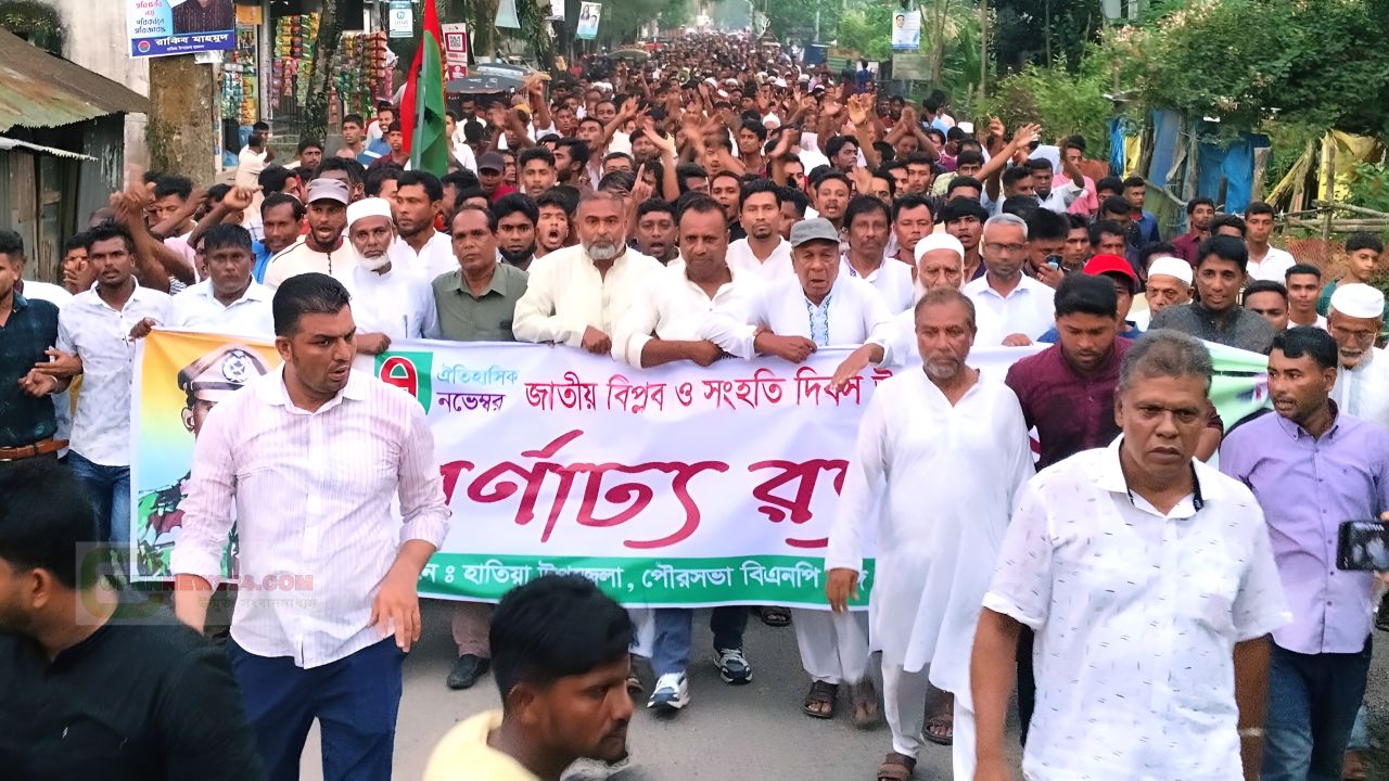 বিপ্লব ও সংহতি দিবসে হাতিয়ায় বিএনপির বর্ণাঢ্য র‍্যালি ও আলোচনা সভা