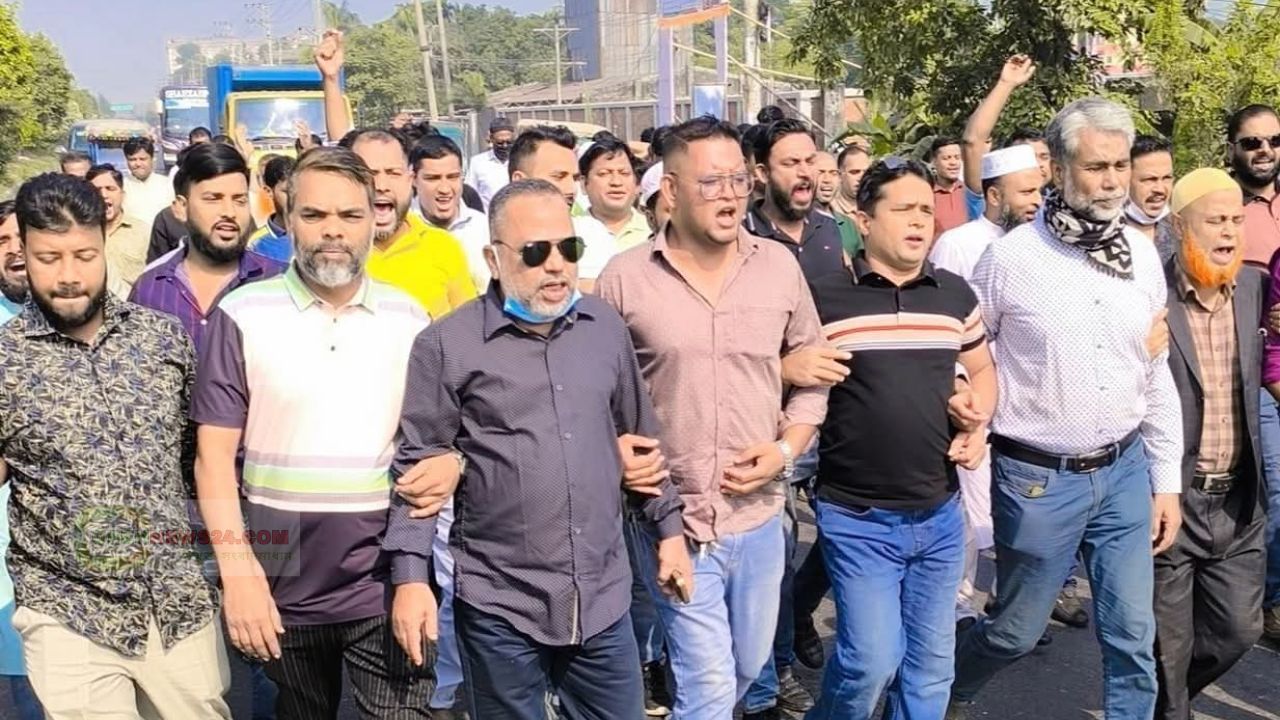 গাজীপুরের কাশিমপুরে জনগণের জানমাল রক্ষায় বিএনপি'র সতর্ক অবস্থান