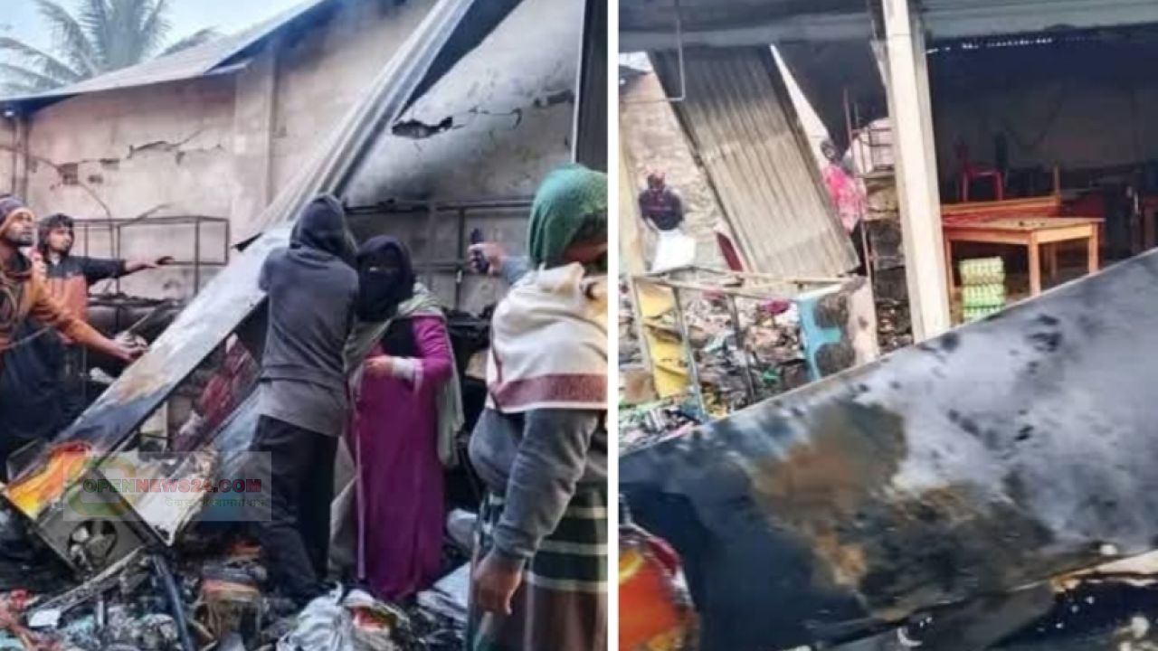 কালিয়ার পহরডাঙ্গায় বাজারে ভয়াবহ অগ্নিকাণ্ডএকাধিক দোকান ভস্মীভূত, ক্ষতি ১০ লক্ষ টাকার অধিক