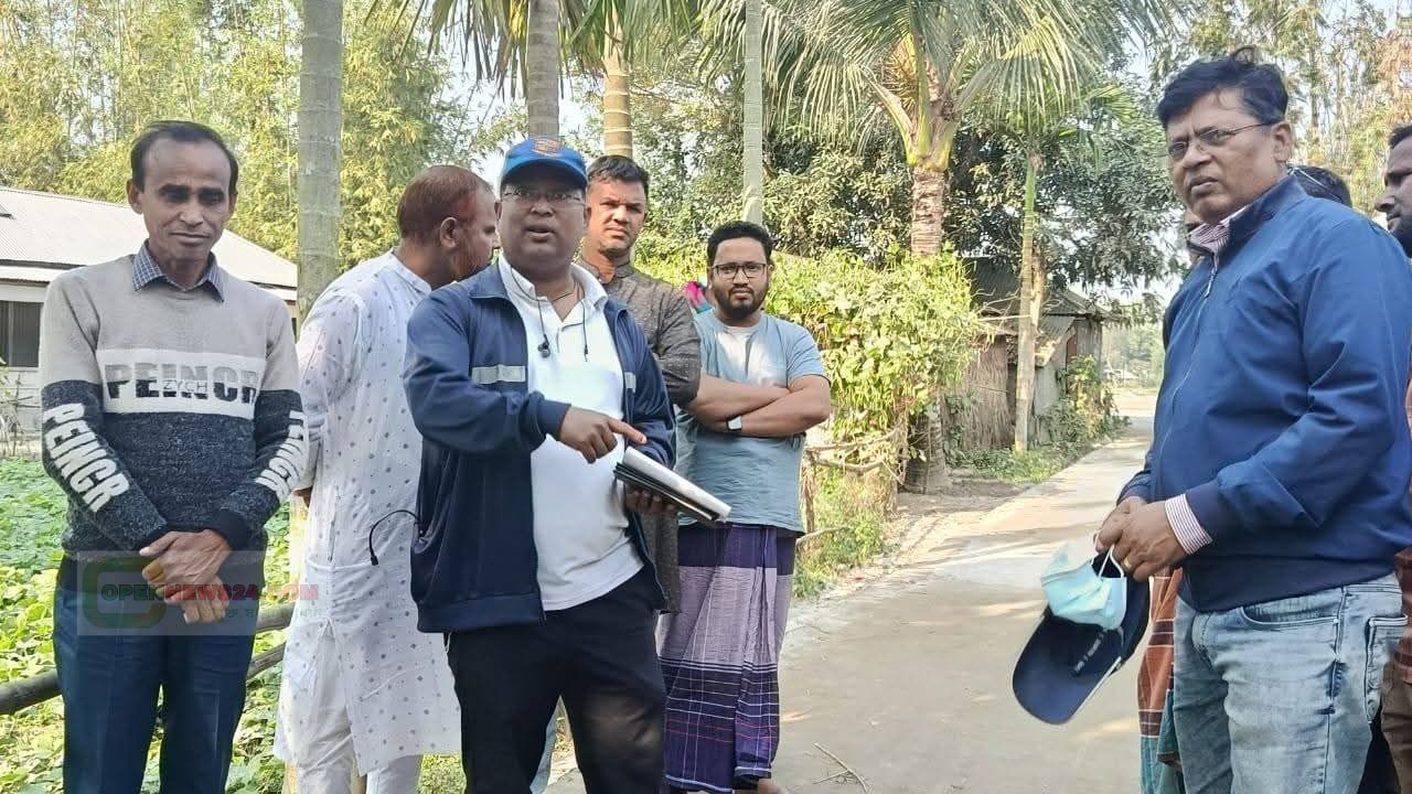কাজিপুরের চরাঞ্চলে উন্নয়ন প্রকল্প পরিদর্শনে ইউএনও, গুণগত মান নিশ্চিতের নির্দেশনা