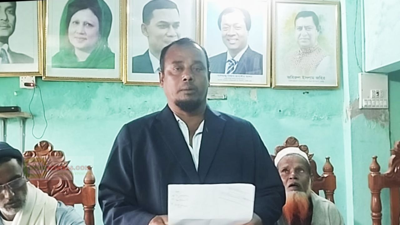 কালিয়ার পেড়লীতে নিরীহ লোকজনের উপর হামলাকারীদের গ্রেফতারের দাবিতে সংবাদ সম্মেলন