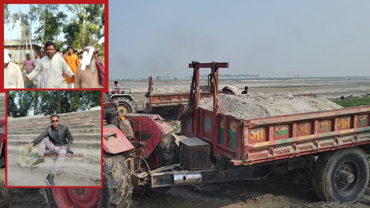 কাউনিয়ায় তিস্তা নদী থেকে রাত–দিন বালু লুট, নীরবে সক্রিয় একাধিক চক্র